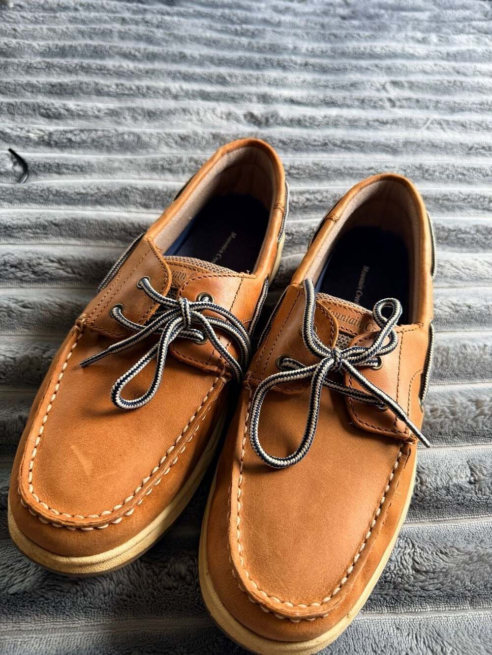 Mountain Creek Carson Brown Leather Boat Shoes Men's 11